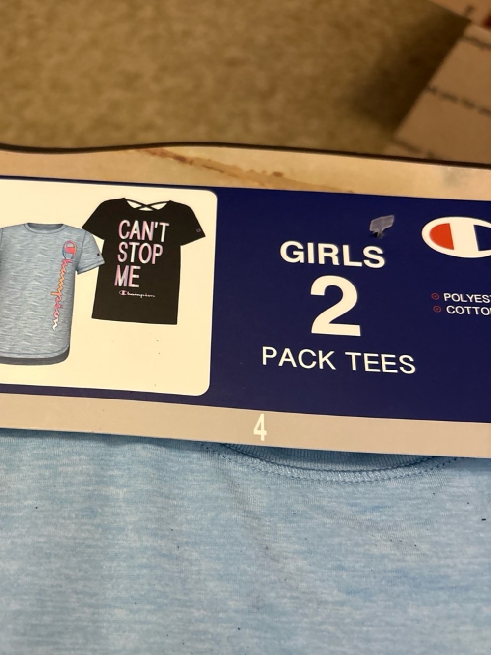 Champion Girls 2pk Tshirts NEW Sz 4